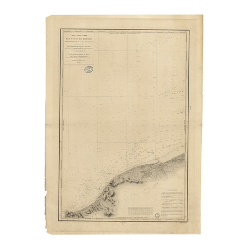 Carte marine ancienne - 923 - CALAIS, GRIS NEZ (Cap) - FRANCE (Côte Nord) - ATLANTIQUE, MANCHE, NORD (Mer) - (1840 - 1883)