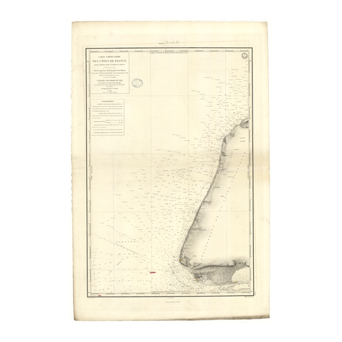 Reproduction of old nautical chart - 930 - ETRETAT, LE HAVRE - FRANCE (Côte Nord) - ATLANTIQUE, MANCHE - (1841 - 1898)