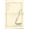 Reproduction carte marine ancienne - 930 - ETRETAT, LE HAVRE - FRANCE (Côte Nord) - ATLANTIQUE, MANCHE - (1841 - 1898)