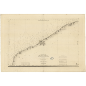 Reproduction carte marine ancienne Shom - 931 - CONTEVILLE, ANTIFER (Cap), CQNTEVILLE - FRANCE (Côte Nord) - Atlantique