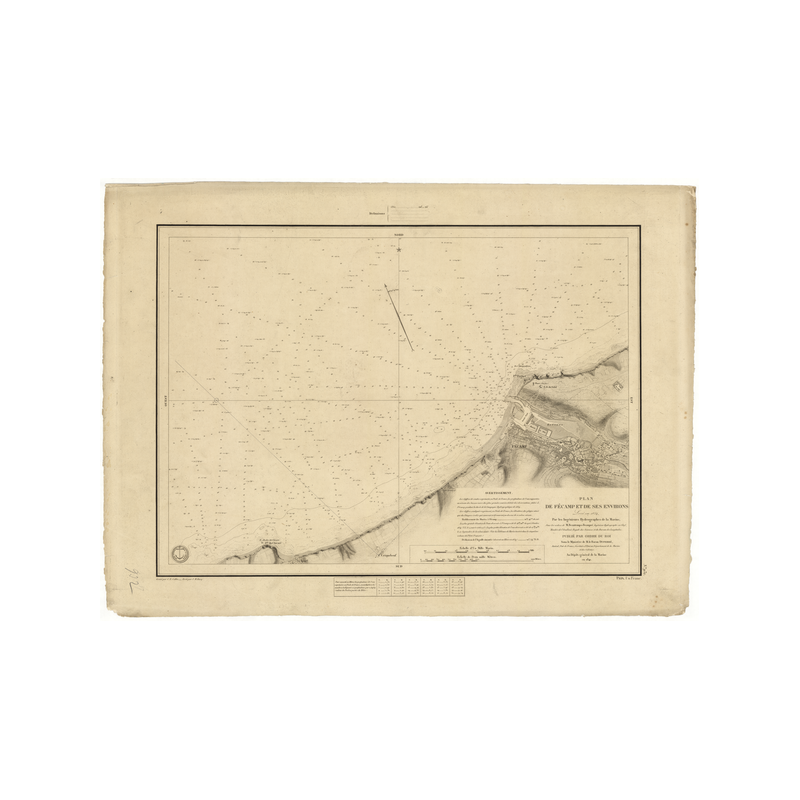 Carte marine ancienne - 932 - FECAMP (Abords) - FRANCE (Côte Nord) - ATLANTIQUE, MANCHE - (1841 - 1991)