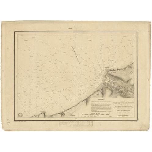 Reproduction carte marine ancienne Shom - 932 - FECAMP (Abords) - FRANCE (Côte Nord) - Atlantique,MANCHE - (1841 - 1991