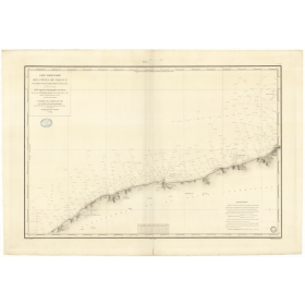 Reproduction carte marine ancienne - 933 - AILLY (Pointe), SAINT PIERRE, EN, PORT - FRANCE (Côte Nord) - ATLANTIQUE, MANCHE - (1