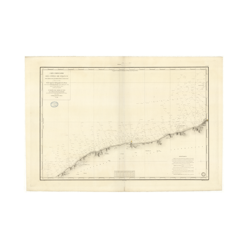 Reproduction carte marine ancienne Shom - 933 - AILLY (Pointe), SAINT pIERRE, EN, pORT - FRANCE (Côte Nord) - ATLANTIQU