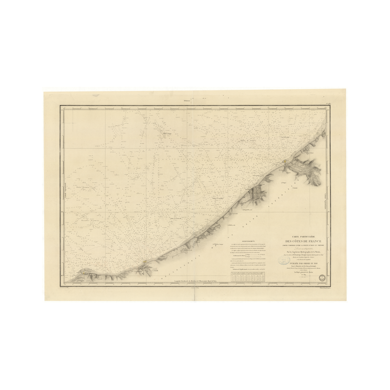 Reproduction carte marine ancienne - 934 - TREPORT, AILLY (Pointe) - FRANCE (Côte Nord) - ATLANTIQUE, MANCHE - (1841 - 1988)