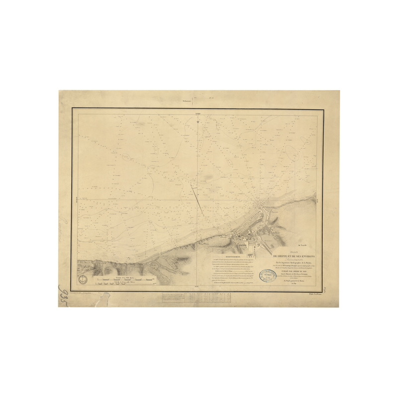Reproduction carte marine ancienne Shom - 935 - d'EPPE (Abords) - FRANCE (Côte Nord) - Atlantique,MANCHE - (1841 - 1946