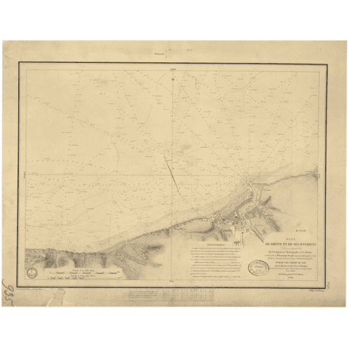 Carte marine ancienne - 935 - DIEPPE (Abords) - FRANCE (Côte Nord) - ATLANTIQUE, MANCHE - (1841 - 1946)