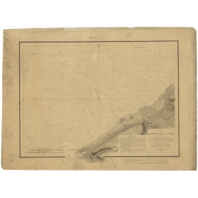 Reproduction carte marine ancienne - 936 - TREPORT (Abords) - FRANCE (Côte Nord) - ATLANTIQUE, MANCHE - (1841 - 1880)