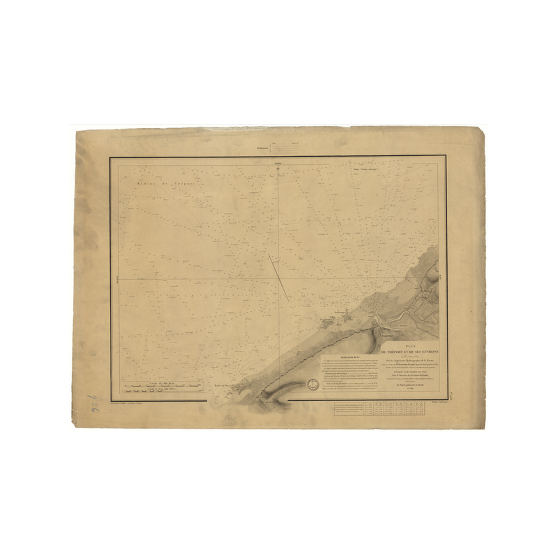 Carte marine ancienne - 936 - TREPORT (Abords) - FRANCE (Côte Nord) - ATLANTIQUE, MANCHE - (1841 - 1880)