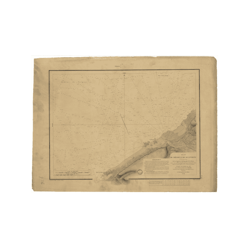 Carte marine ancienne - 936 - TREPORT (Abords) - FRANCE (Côte Nord) - ATLANTIQUE, MANCHE - (1841 - 1880)