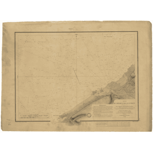 Reproduction carte marine ancienne Shom - 936 - TREPORT (Abords) - FRANCE (Côte Nord) - Atlantique,MANCHE - (1841 - 188