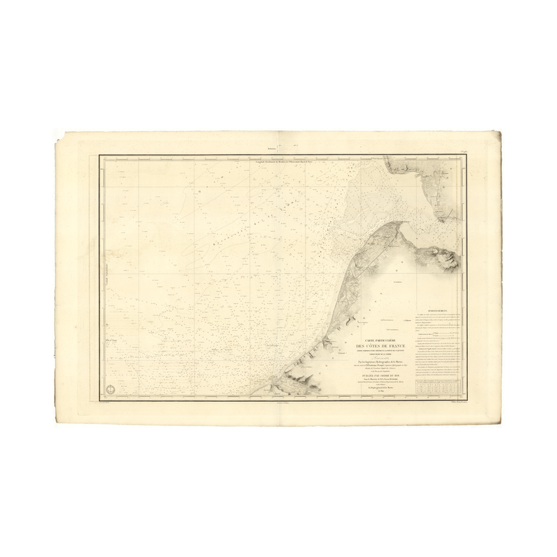 Reproduction carte marine ancienne Shom - 937 - SAINT QUENTIN (Pointe), TREPORT - FRANCE (Côte Nord) - Atlantique,MANCH