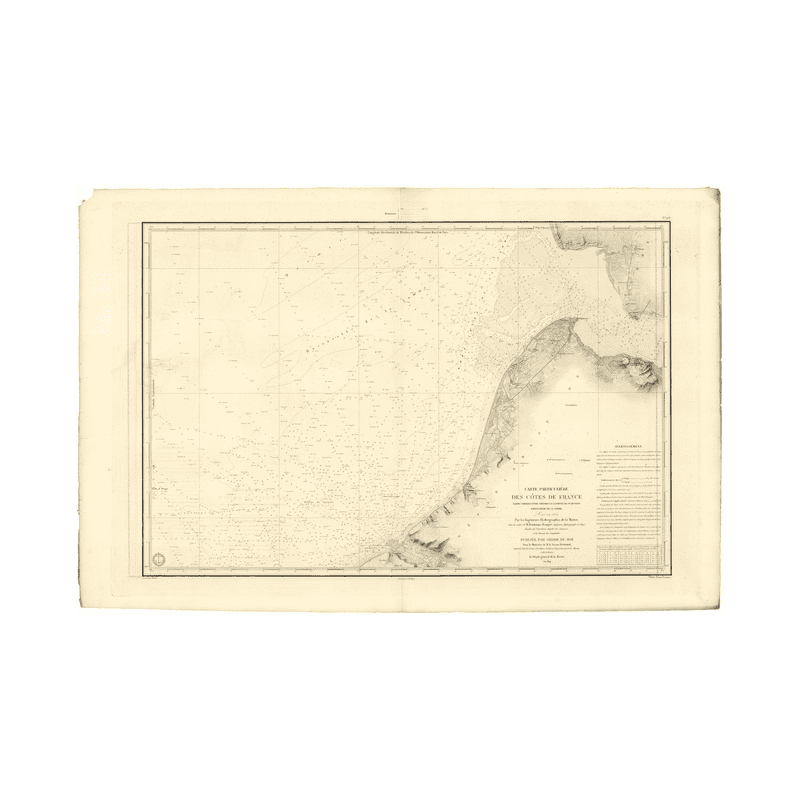 Reproduction carte marine ancienne Shom - 937 - SAINT QUENTIN (Pointe), TREPORT - FRANCE (Côte Nord) - Atlantique,MANCH