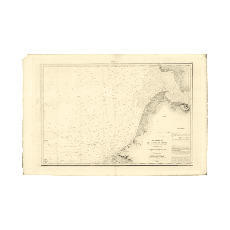 Reproduction carte marine ancienne - 937 - SAINT QUENTIN (Pointe), TREPORT - FRANCE (Côte Nord) - ATLANTIQUE, MANCHE - (1841 - 1