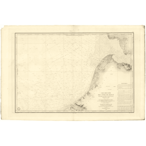 Reproduction carte marine ancienne Shom - 937 - SAINT QUENTIN (Pointe), TREPORT - FRANCE (Côte Nord) - Atlantique,MANCH