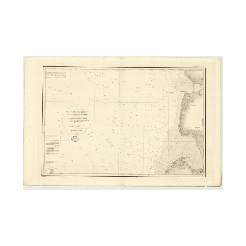 Carte marine ancienne - 938 - SOMME (Embouchure), AUTHIE (Embouchure) - FRANCE (Côte Nord) - ATLANTIQUE, MANCHE - (1841 - 1882)