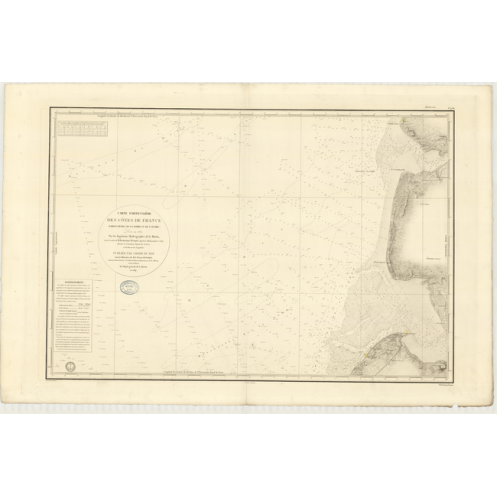Reproduction carte marine ancienne Shom - 938 - SOMME (Embouchure), AUTHIE (Embouchure) - FRANCE (Côte Nord) - ATLANTIQ