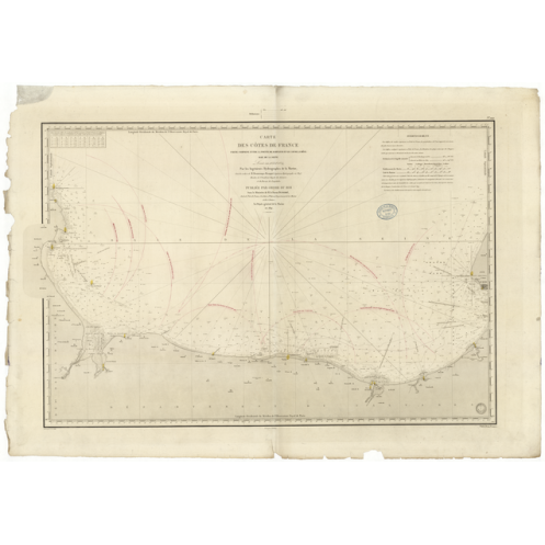 Reproduction carte marine ancienne Shom - 944 - SEINE (Baie), HEVE (Cap), BARFLEUR (Pointe) - FRANCE (Côte Nord) - ATLA