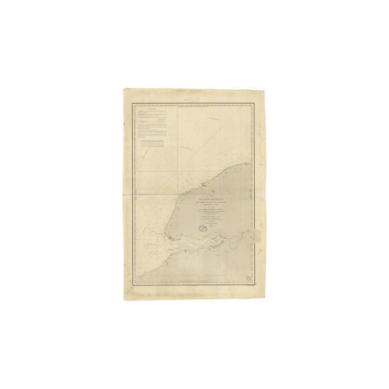 Reproduction carte marine ancienne Shom - 945 - SEINE (Embouchure), SAINT VALERY, EN, CAUX, d'VES - FRANCE (Côte Nord)