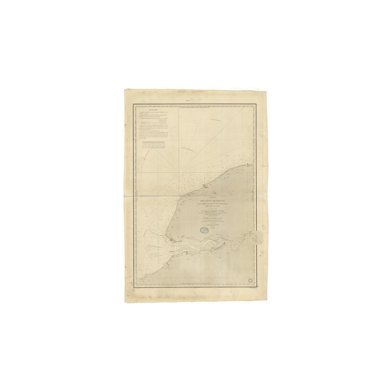 Reproduction of old nautical chart - 945 - SEINE (Emboucoeure), SAINT VALERY, EN, CAUX, DIVES - FRANCE (Côte Nord) - ATLANTIQUE,