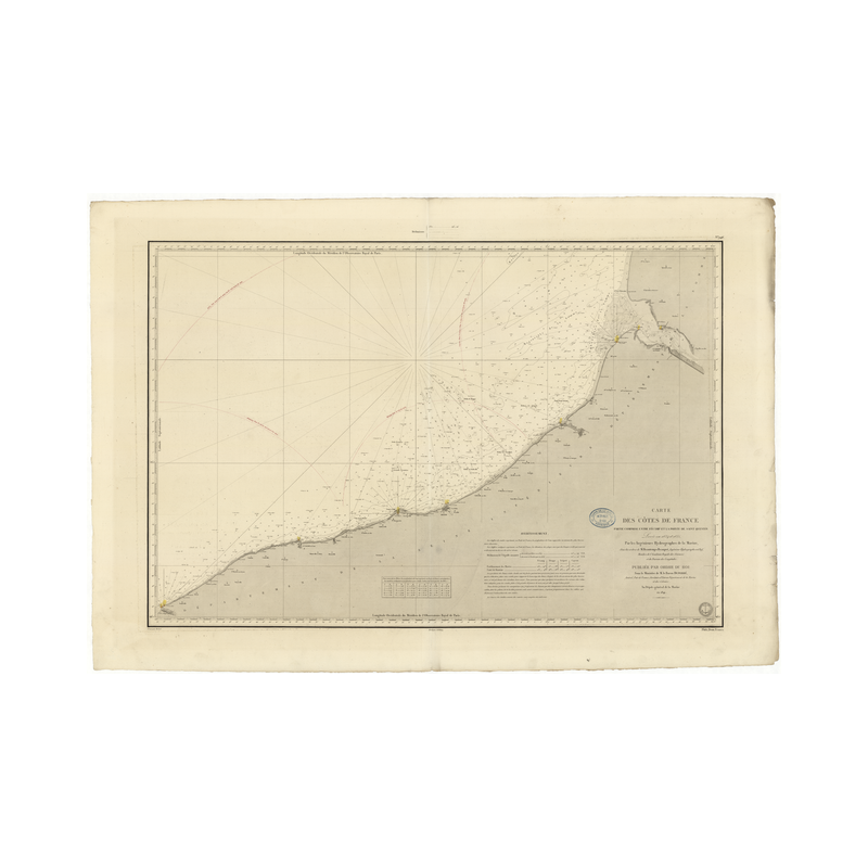 Reproduction carte marine ancienne Shom - 946 - SAINT QUENTIN (Pointe), FECAMP - FRANCE (Côte Nord) - Atlantique,MANCHE