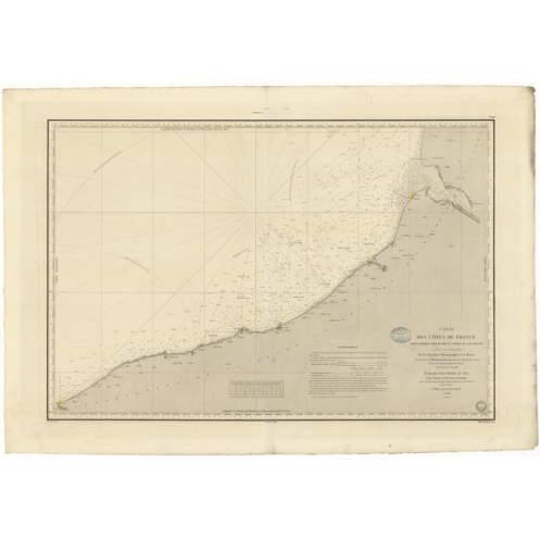 Reproduction carte marine ancienne Shom - 946 - SAINT QUENTIN (Pointe), FECAMP - FRANCE (Côte Nord) - Atlantique,MANCHE