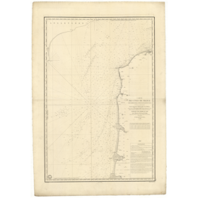 Reproduction carte marine ancienne - 947 - CALAIS, SAINT QUENTIN (Pointe) - FRANCE (Côte Nord) - ATLANTIQUE, MANCHE - (1841 - ?)