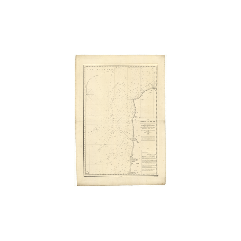 Reproduction carte marine ancienne Shom - 947 - CALAIS, SAINT QUENTIN (Pointe) - FRANCE (Côte Nord) - Atlantique,MANCHE