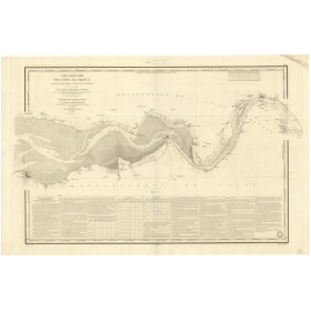 Reproduction carte marine ancienne Shom - 949 - SEINE (Cours), LE TRAIT, HONFLEUR - FRANCE (Côte Nord) - Atlantique,MAN