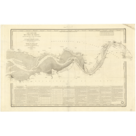 Reproduction carte marine ancienne - 949 - SEINE (Cours), LE TRAIT, HONFLEUR - FRANCE (Côte Nord) - ATLANTIQUE, MANCHE - (1841 -
