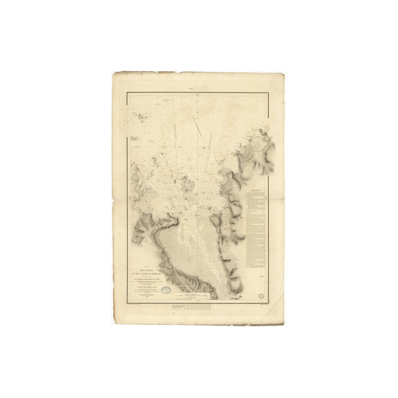 Carte marine ancienne - 951 - MORLAIX (Rade), MORLAIX (Passes) - FRANCE (Côte Nord) - ATLANTIQUE, MANCHE - (1842 - ?)