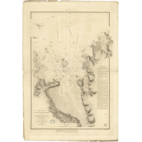 Reproduction carte marine ancienne Shom - 951 - MORLAIX (Rade), MORLAIX (Passes) - FRANCE (Côte Nord) - Atlantique,MANC