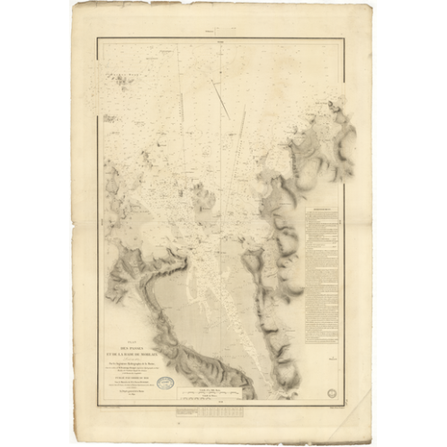 Reproduction carte marine ancienne - 951 - MORLAIX (Rade), MORLAIX (Passes) - FRANCE (Côte Nord) - ATLANTIQUE, MANCHE - (1842 - Reproduction carte marine ancienne - 951 - MORLAIX (Rade), MORLAIX (Passes) - FRANCE (Côte Nord) - ATLANTIQUE, MANCHE - (1842 -