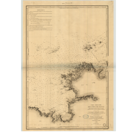 Reproduction carte marine ancienne - 956 - TOME (île), BEG AN FRY - FRANCE (Côte Nord) - ATLANTIQUE, MANCHE - (1842 - 1946)