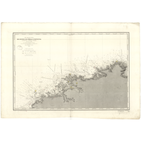 Reproduction carte marine ancienne - 964 - PONTUSVAL, PORSAL (Roches) - FRANCE (Côte Nord) - ATLANTIQUE, MANCHE - (1842 - 1989)