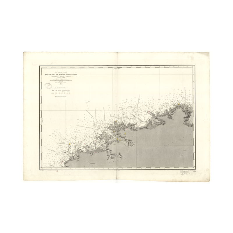 Carte marine ancienne - 964 - PONTUSVAL, PORSAL (Roches) - FRANCE (Côte Nord) - ATLANTIQUE, MANCHE - (1842 - 1989)