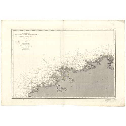 Reproduction carte marine ancienne Shom - 964 - pONTUSVAL, pORSAL (Roches) - FRANCE (Côte Nord) - Atlantique,MANCHE - (