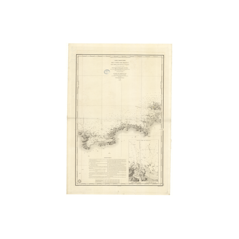 Carte marine ancienne - 966 - BATZ (île), PONTUSVAL - FRANCE (Côte Nord) - ATLANTIQUE, MANCHE - (1842 - 1989)