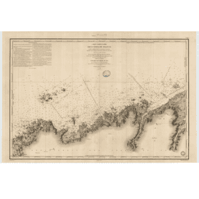 Reproduction carte marine ancienne - 967 - HEAUX DE BREHAT, GRANDE (île) - FRANCE (Côte Nord) - ATLANTIQUE, MANCHE - (1842 - 199