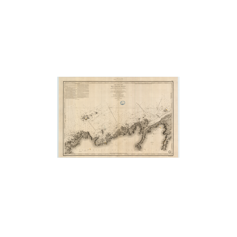 Reproduction carte marine ancienne Shom - 967 - HEAUX de BREHAT, GRANDE (île) - FRANCE (Côte Nord) - Atlantique,MANCHE