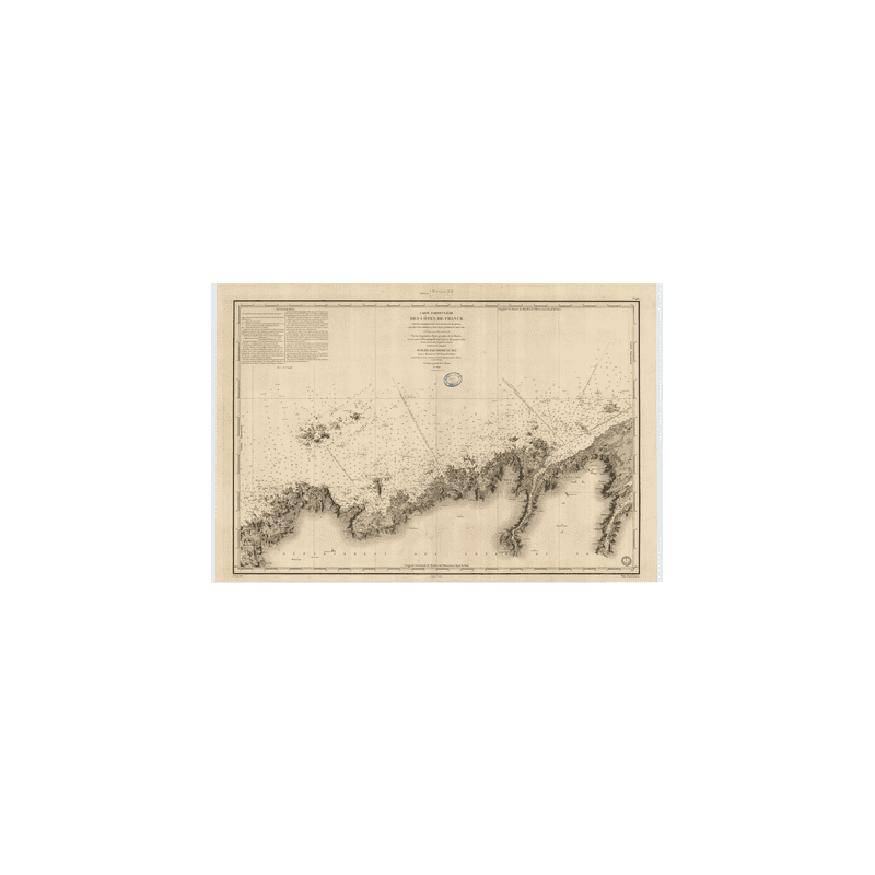 Reproduction carte marine ancienne Shom - 967 - HEAUX de BREHAT, GRANDE (île) - FRANCE (Côte Nord) - Atlantique,MANCHE