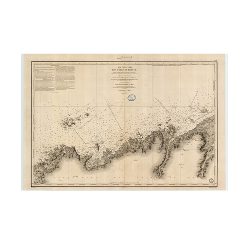 Reproduction carte marine ancienne Shom - 967 - HEAUX de BREHAT, GRANDE (île) - FRANCE (Côte Nord) - Atlantique,MANCHE