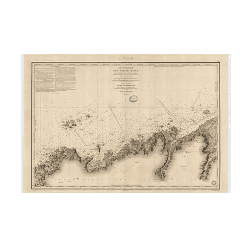 Reproduction carte marine ancienne Shom - 967 - HEAUX de BREHAT, GRANDE (île) - FRANCE (Côte Nord) - Atlantique,MANCHE