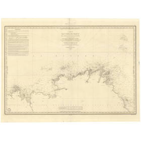 Reproduction carte marine ancienne Shom - 970 - BREHAT (île), BATZ (île) - FRANCE (Côte Nord) - Atlantique,MANCHE - (