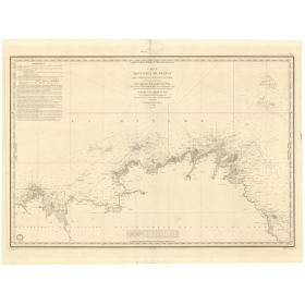 Reproduction carte marine ancienne - 970 - BREHAT (île), BATZ (île) - FRANCE (Côte Nord) - ATLANTIQUE, MANCHE - (1843 - 1985)
