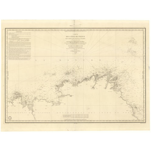 Carte marine ancienne - 970 - BREHAT (île), BATZ (île) - FRANCE (Côte Nord) - ATLANTIQUE, MANCHE - (1843 - 1985)