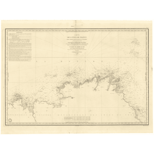 Reproduction carte marine ancienne - 970 - BREHAT (île), BATZ (île) - FRANCE (Côte Nord) - ATLANTIQUE, MANCHE - (1843 - 1985) Reproduction carte marine ancienne - 970 - BREHAT (île), BATZ (île) - FRANCE (Côte Nord) - ATLANTIQUE, MANCHE - (1843 - 1985)