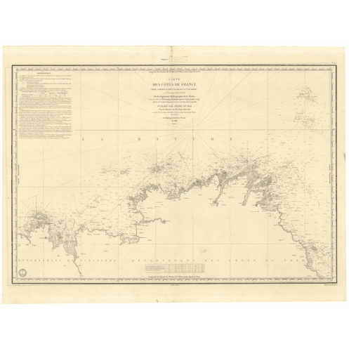 Carte marine ancienne - 970 - BREHAT (île), BATZ (île) - FRANCE (Côte Nord) - ATLANTIQUE, MANCHE - (1843 - 1985)