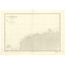 Reproduction carte marine ancienne Shom - 971 - BATZ (île), OUESSANT (île) - FRANCE (Côte Nord) - Atlantique,MANCHE -