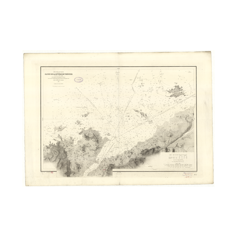 Reproduction carte marine ancienne - 972 - TREGUIER (Rivière) - FRANCE (Côte Nord) - ATLANTIQUE, MANCHE - (1843 - 1994)